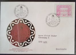 AB10) ATM, Nr. 1.II, Sonderbrief mit Sonderstempel Selten!!