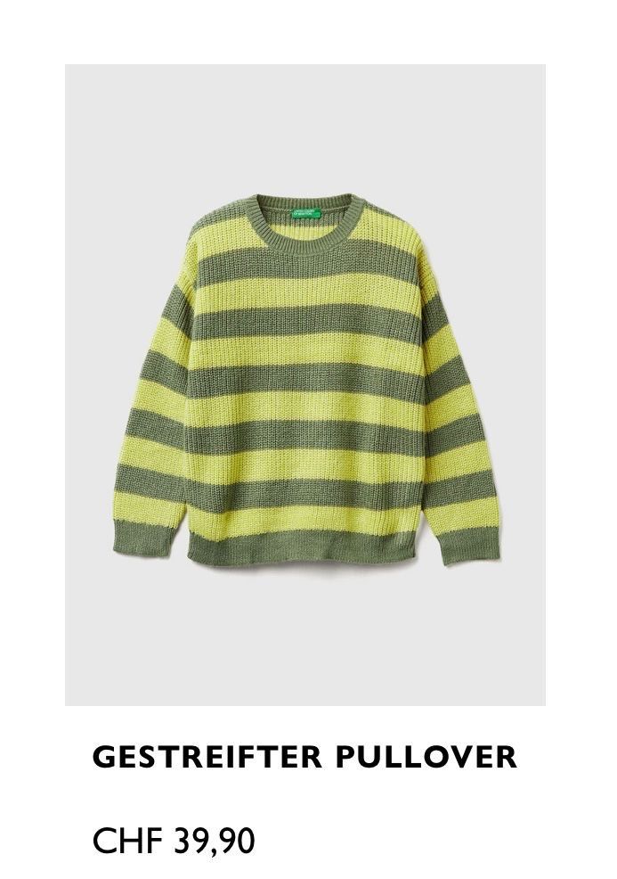 Benetton Maglioni & Felpe: Benetton Pullover, gestreift, Gr: 122 (6-7Jahre) – Nuovo e nell'imballaggio originale da Schaan venduto da Hermine2018