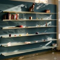 😎 Exklusives Glasregalsystem 12 Gläser –120 × 30 cm x 7 mm