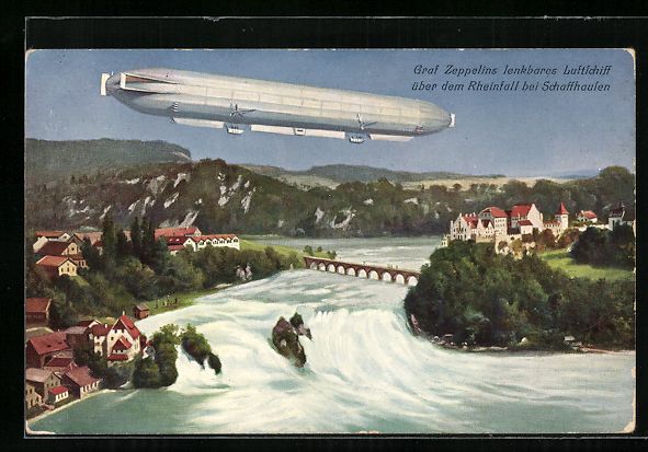 Cartes postales: Schaffhausen, Graf Zeppelins Luftschiff  – D'occasion à Berlin par bartko-reher