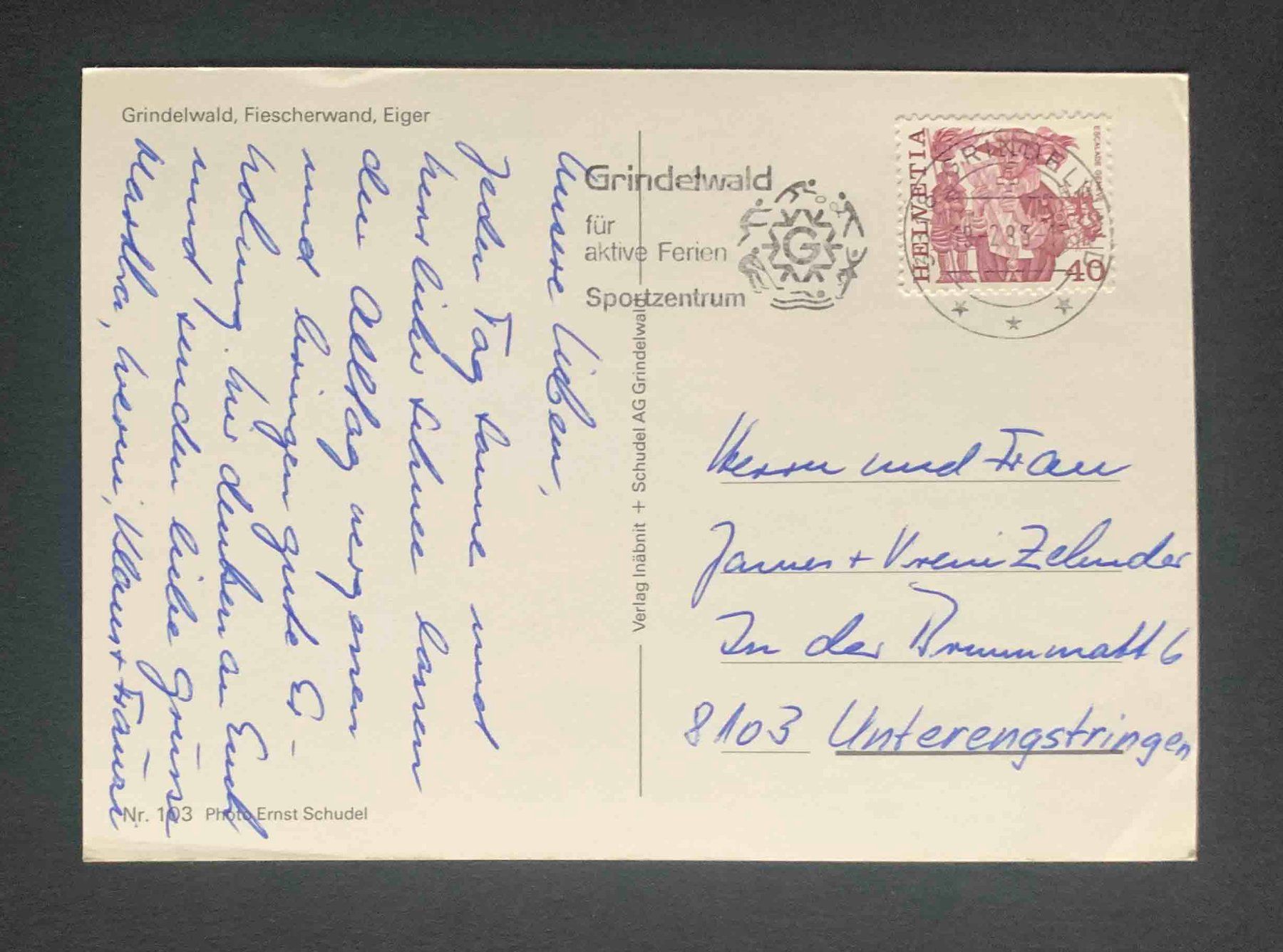 Cartoline postali: AK Grindelwald Fieschergletscher Eiger – Usato da Goldau venduto da artelier1 1