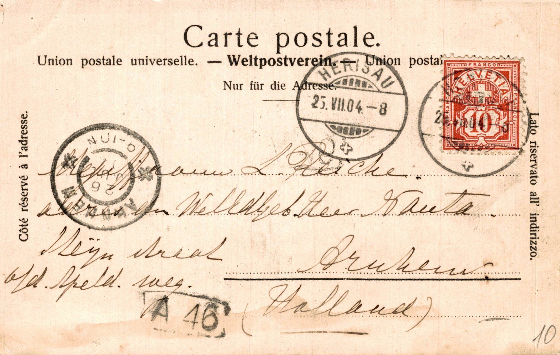 Cartoline postali: Herisau - Mühle – Usato da Bronschhofen venduto da Astore 1