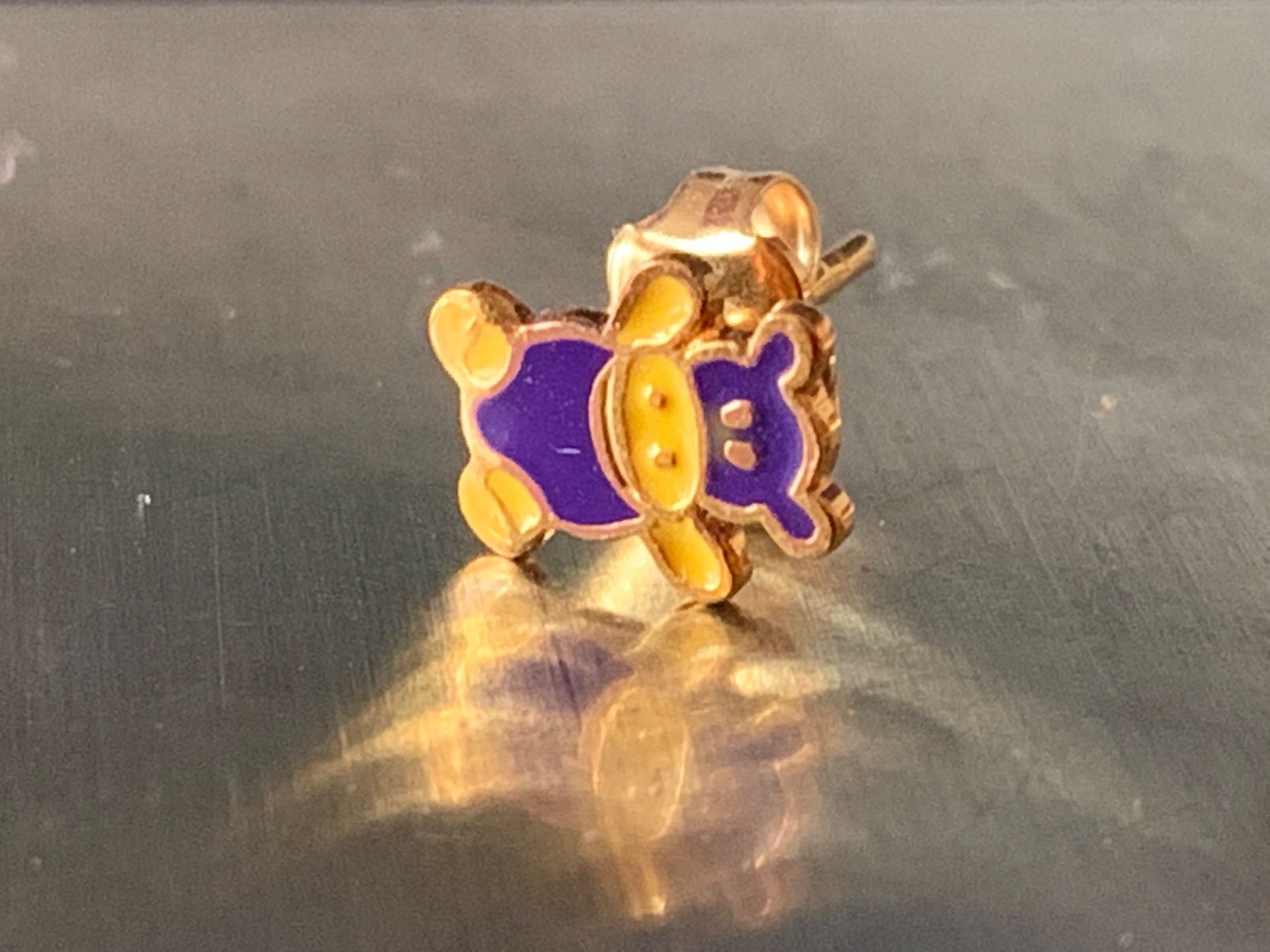 Ohrringe & -stecker: Ohrenstecker Kind Nilpferd Violett – Gebraucht aus Dittingen von Bijoubelle 2