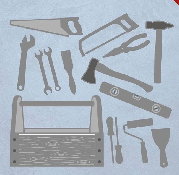 Sciablone: Stanzschablonen-Set Handwerker, Werkzeug, Tools NEU – Nuovo e nell'imballaggio originale da Effretikon venduto da wenuss 2