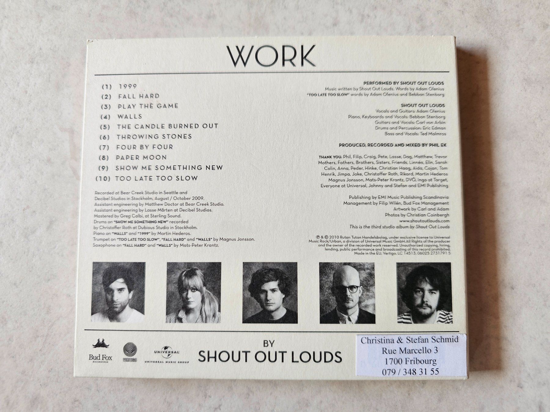 CDs: Shout Out Louds  -  Work  /  (Indie Rock) – Gebraucht aus Schneisingen von backstore24 1