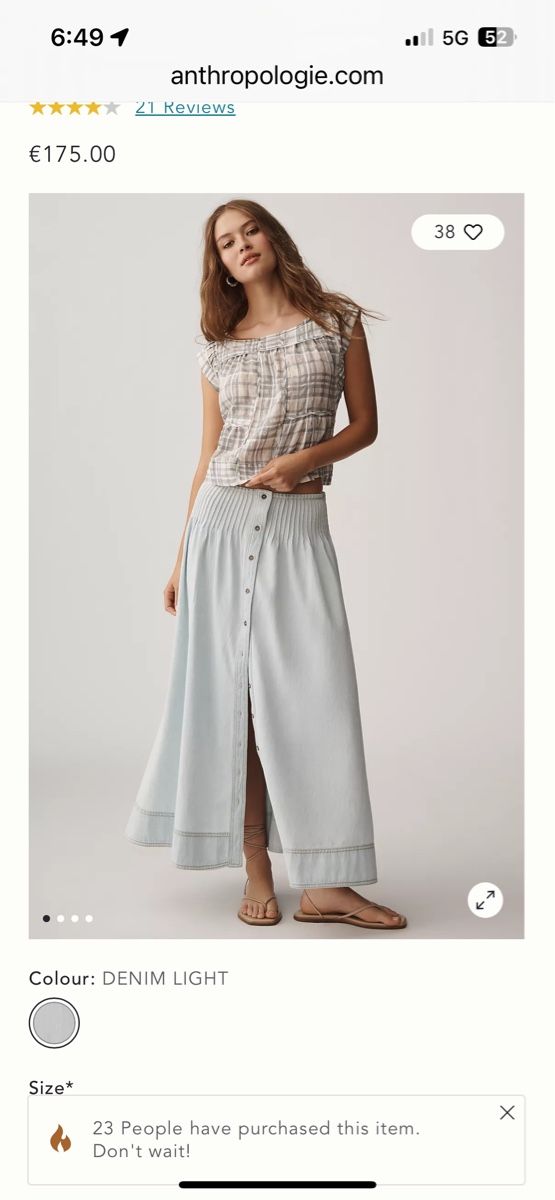 Röcke: Pilcro Denim Light Maxi Skirt, Size medium, Flowy & Chic! – Neu und originalverpackt aus Wädenswil von Jul_1207 1