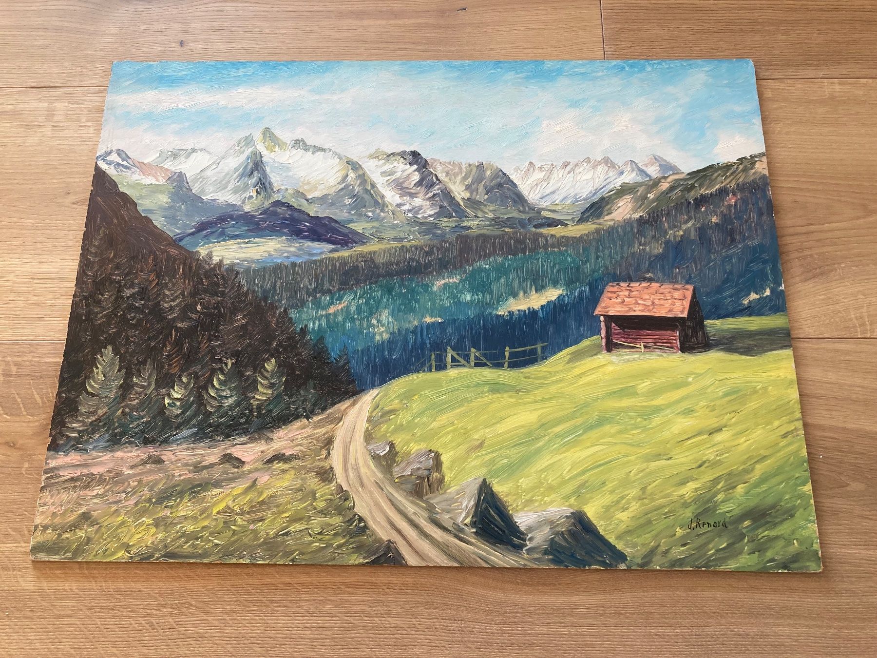 Dipinti: Gemälde Bild J. Renard Landschaft – Usato da Boll venduto da Jopp1 1