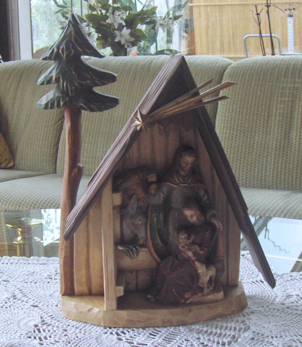 Alle Dekorationen: Weihnachtskrippe komplett mit Figuren – Gebraucht aus Eschenbach von Alicekunst 1