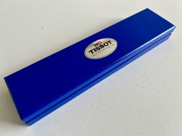 TISSOT royal blue long watch box with velvet interior