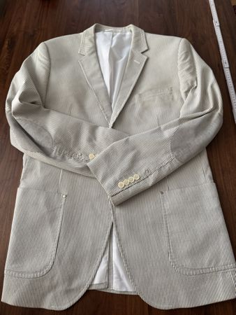 Fabrika Herren Sakko, Gr. 56, Grau-Weiss gestreift