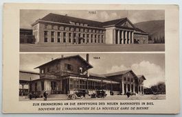 Biel-Bienne - Erinnerung an die eroffnug des neues Bahnhof