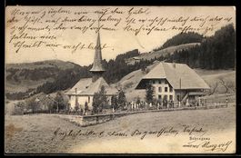 AK Schangnau, Ortspartie mit Kirche