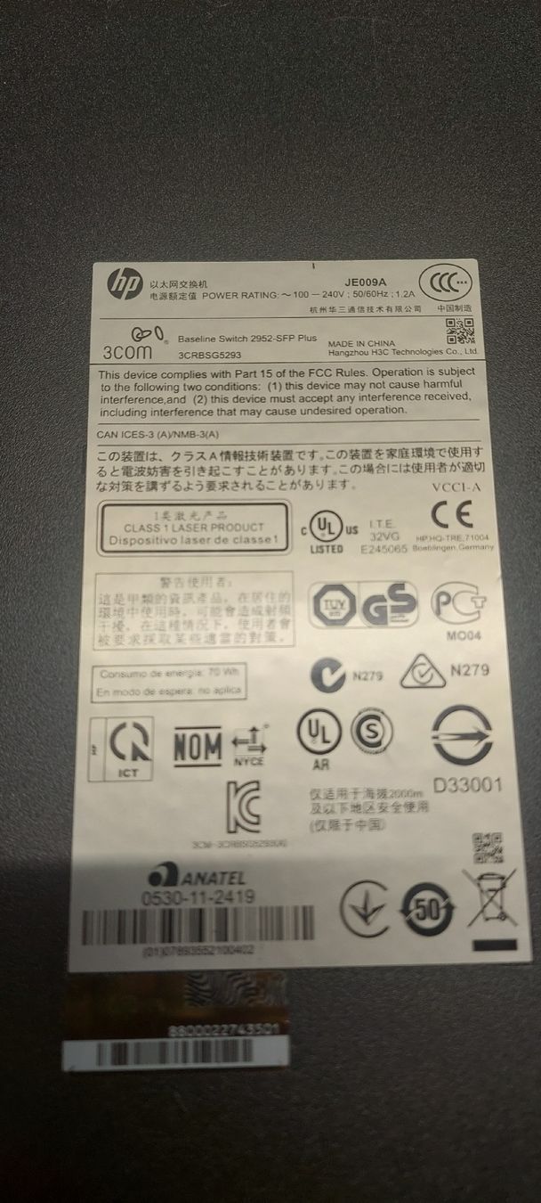 Hewlett Packard Hub & Switch: HP V1910-48G Switch JE009A – Usato da Rapperswil SG venduto da Indoc 2