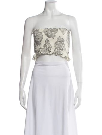 Annak Cream Paisley Bandeau Top Size 1 - Summer Ready!