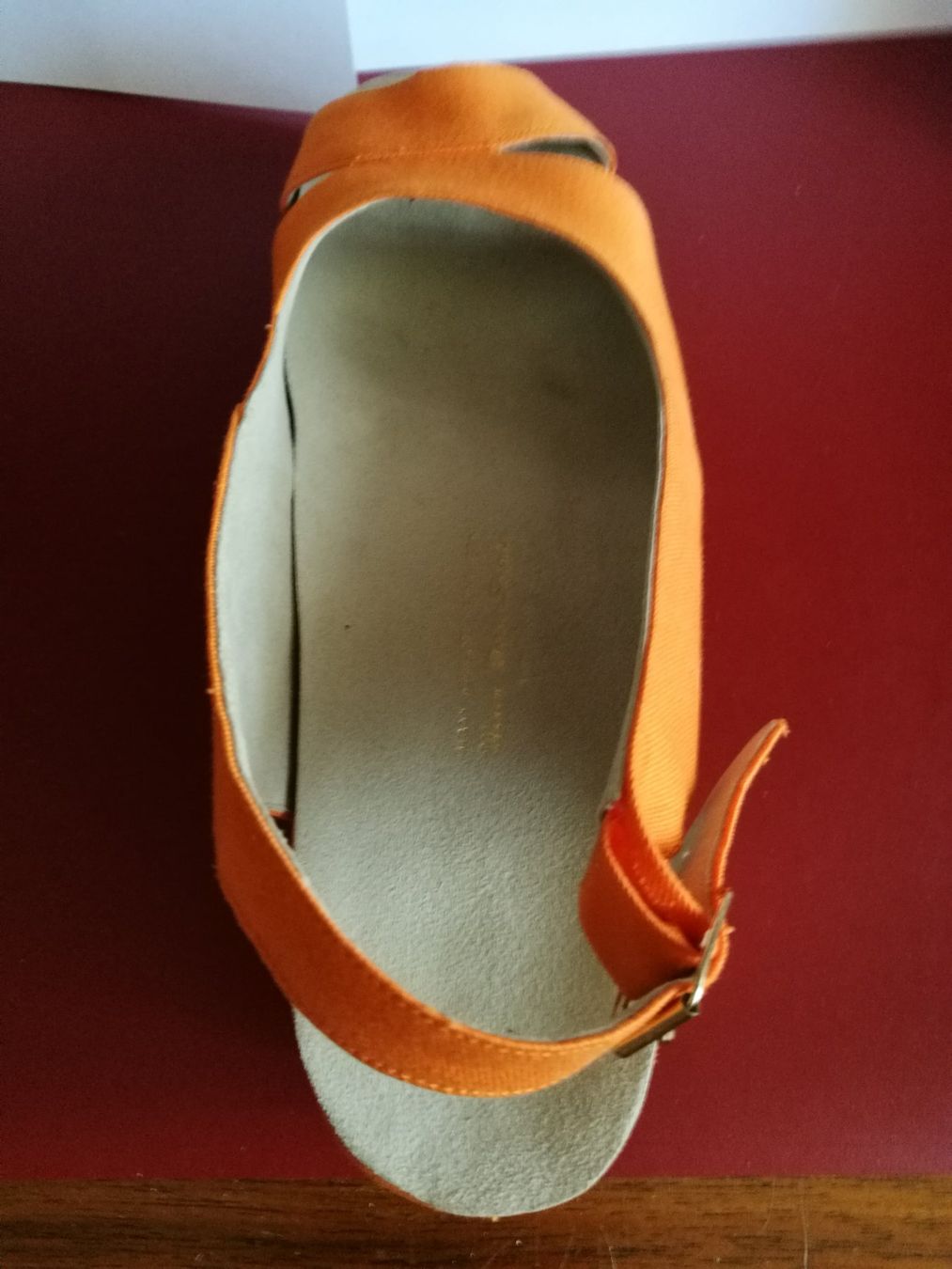 Scarpe da donna: Sandale orange Stoff handgefertigter Massschuh – Nuovo (secondo la descrizione) da Horn venduto da sonjamenzi 6