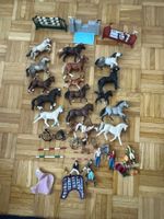 Schleich Pferde-Set, viele Pferde und Hindernisse, Springen