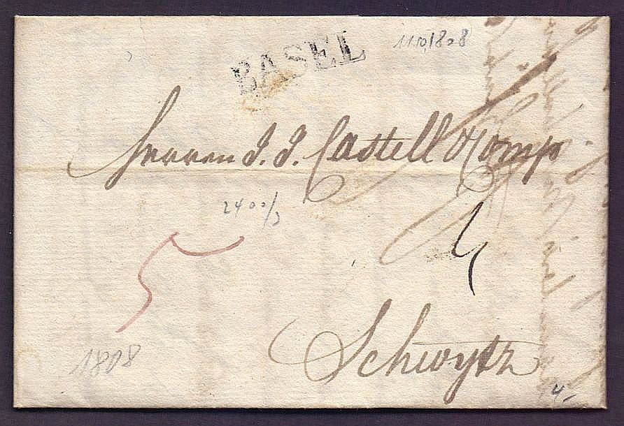 Tutti i francobolli: Basel, 1808 – Usato da Flamatt venduto da samowarow 2