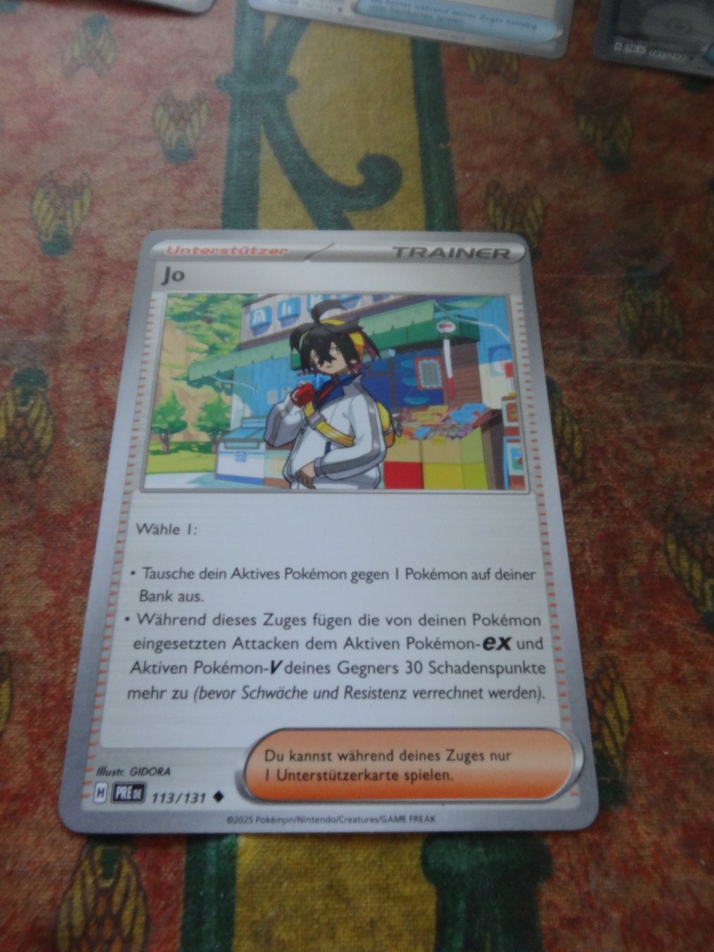 Pokémon Sammelbilder & Trading cards: POKEMON   Jo     H PRE DE  113/131   TRAINER    2025 – Gebraucht aus Romanel-sur-Lausanne von Swift13