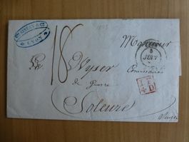 Lyon nach Solothurn über Bernex 2. Juni 1843