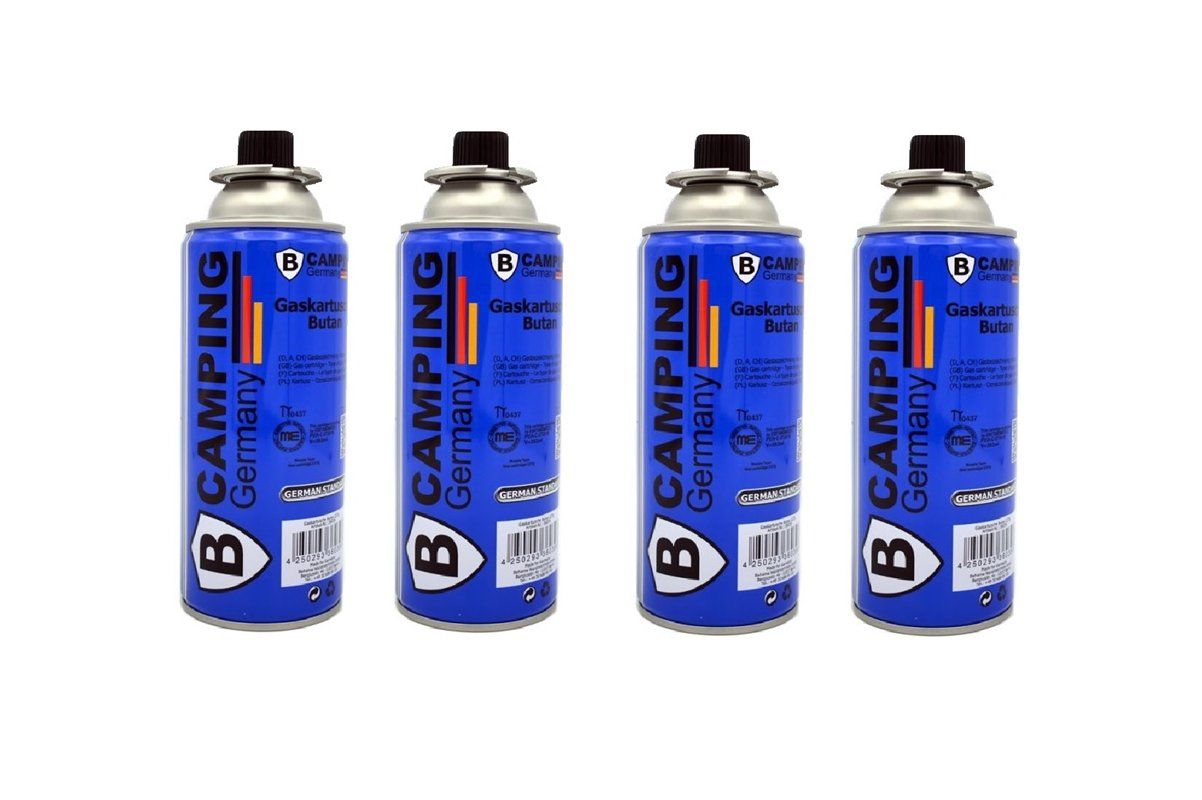Apparecchiature e tecnologia a gas: 4er Set B-Camping Gaskartusche / Ventilkartusche – Nuovo e nell'imballaggio originale da Werdenberg venduto da EXA-Outdoor