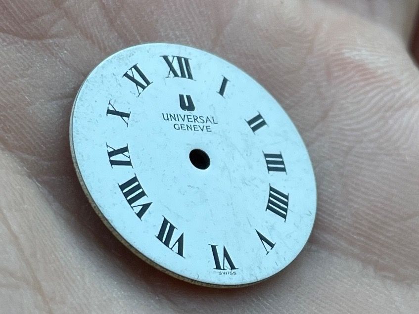 Cadran De Montre Universal Genève Pour Femme - Boîtier 18 Mm - Pièce Vintage De Collection