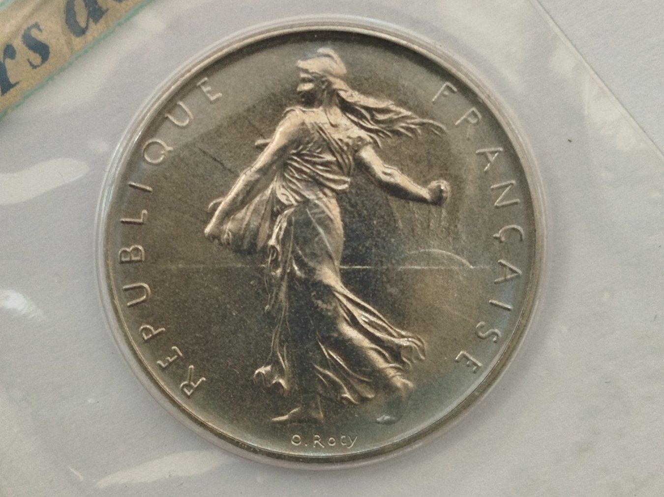 Toutes les monnaies: 1 FRANC SEMEUSE 1975 – Neuf avec emballage d'origine à Wettingen par Colorup 1