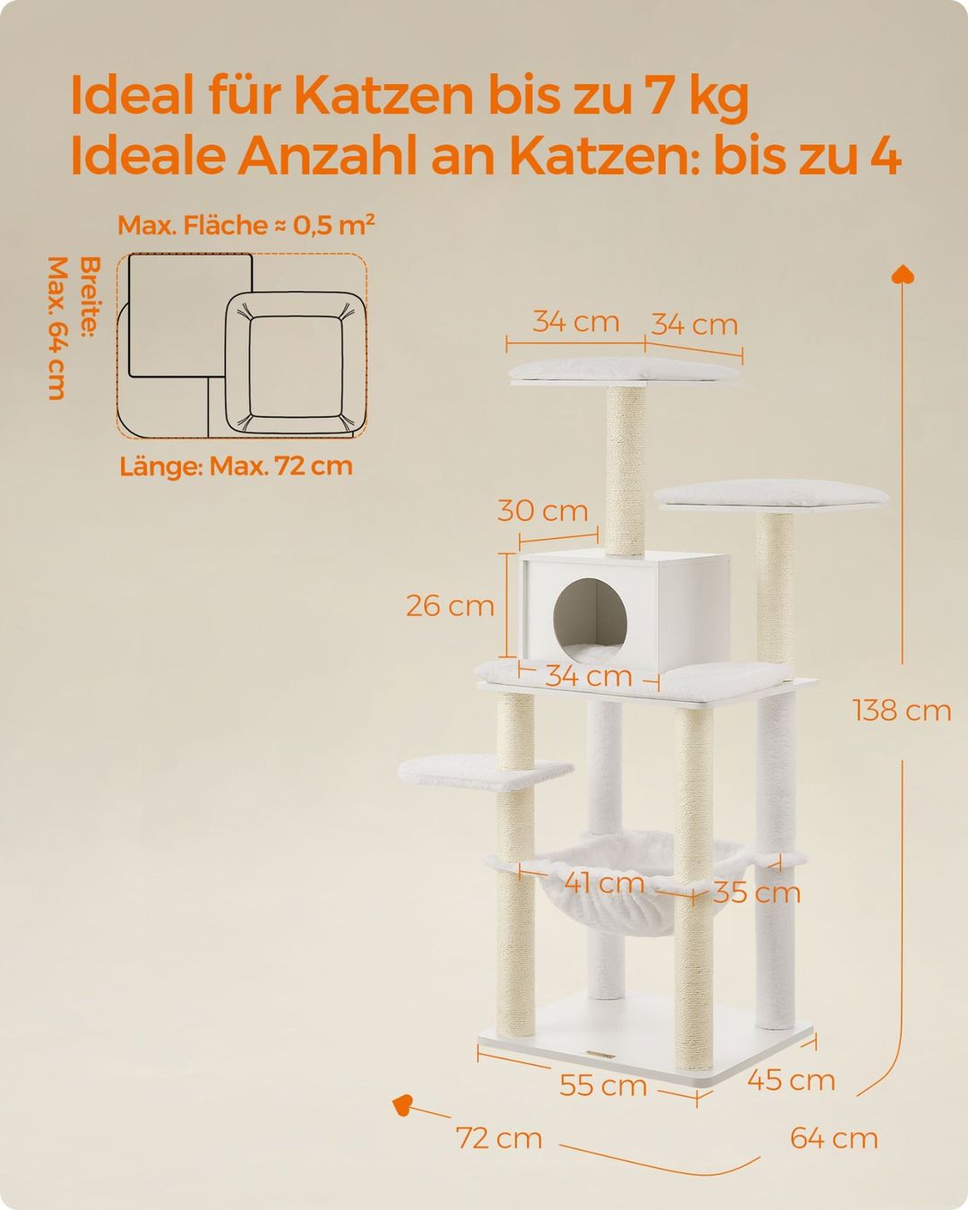 Tiragraffi: Kratzbaum Katzenbaum Modern Katzenmöbel LIZZY – Nuovo (secondo la descrizione) da Lachen SZ venduto da MAMORU-MOEBEL 5