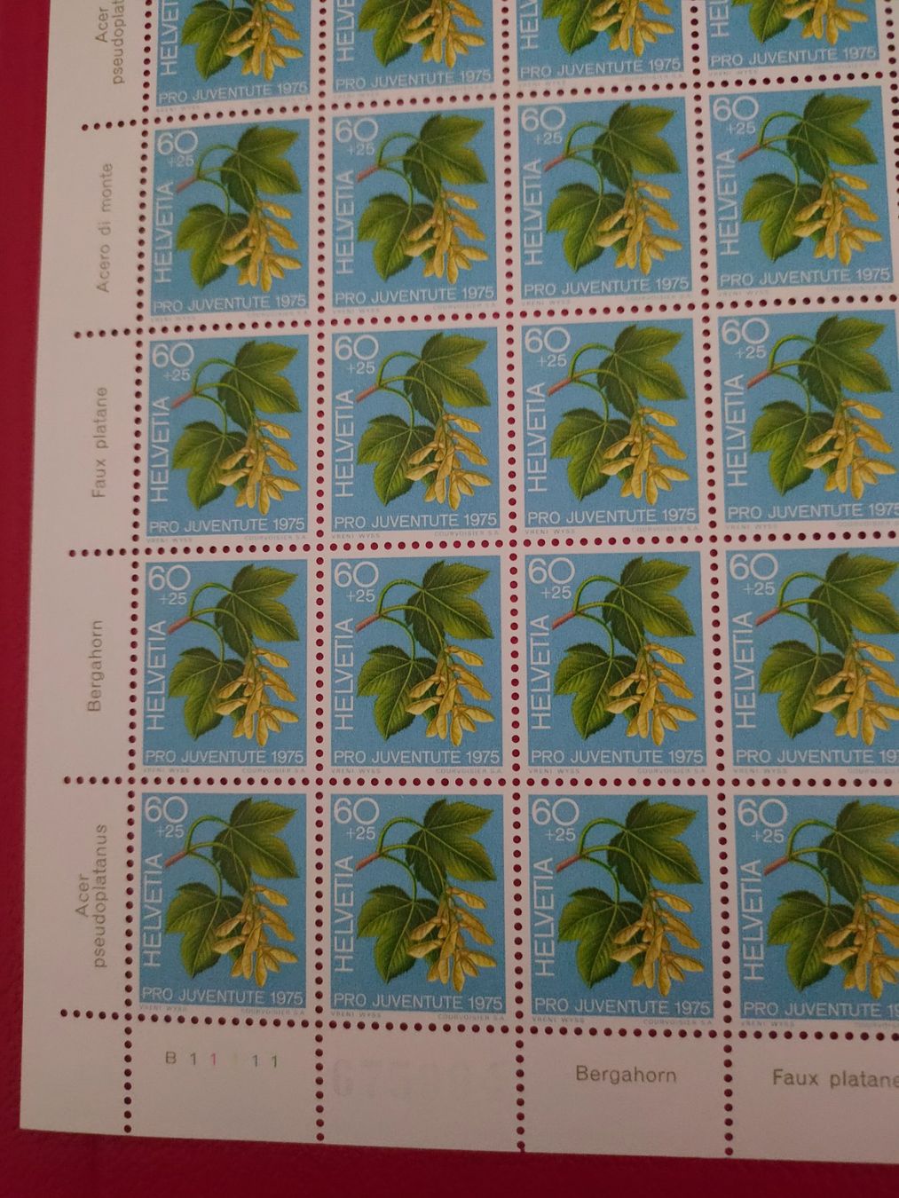 Tutti i francobolli: Original Briefmarkenbogen Pro Juventute 1975**, komplett – Usato da matten b. interlaken venduto da jfran17 4