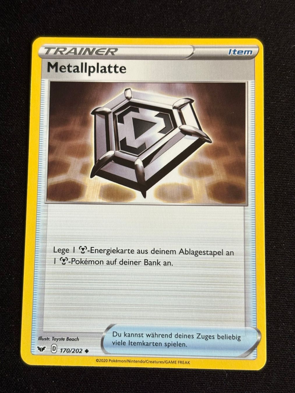Pokémon Sammelbilder & Trading cards: Pokemon Metallplatte - Sword-Shield 170/202 - Deutsch – Gebraucht aus Bern von Big_GS