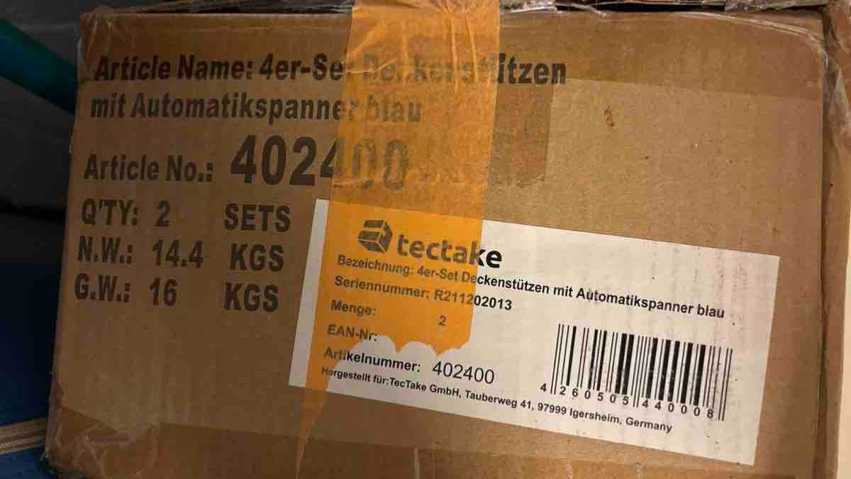 Alle Werkzeuge: Tectake 4er-Set Deckenstützen mit Automatikspanner – Neu und originalverpackt aus Hettlingen von AidaNova 3