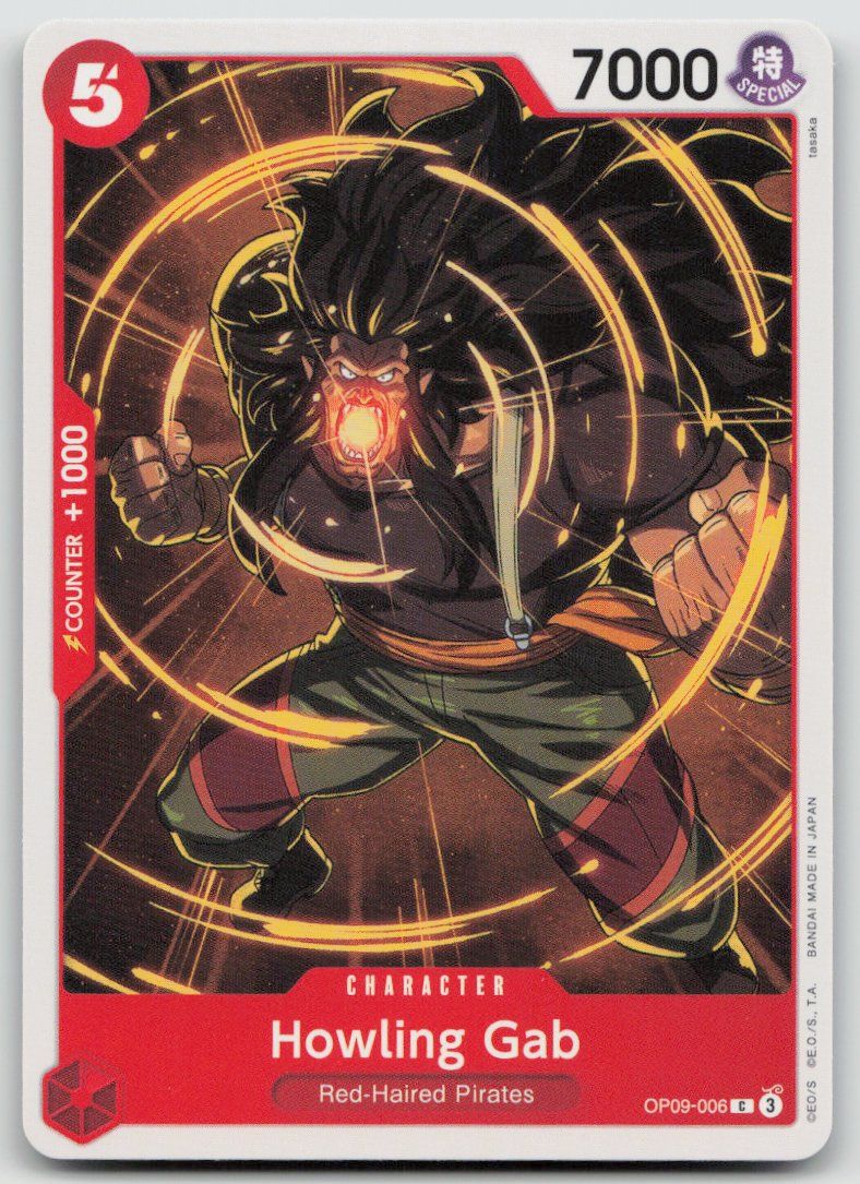 Bandai Carte collezionabili: One Piece Howling Gab OP09-006 C – Usato da Lugano venduto da VlaseCard