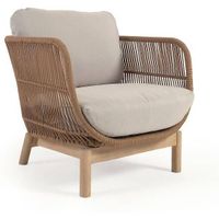 Kave Home Gartensessel Catalina Cord Rope beige Akazienholz