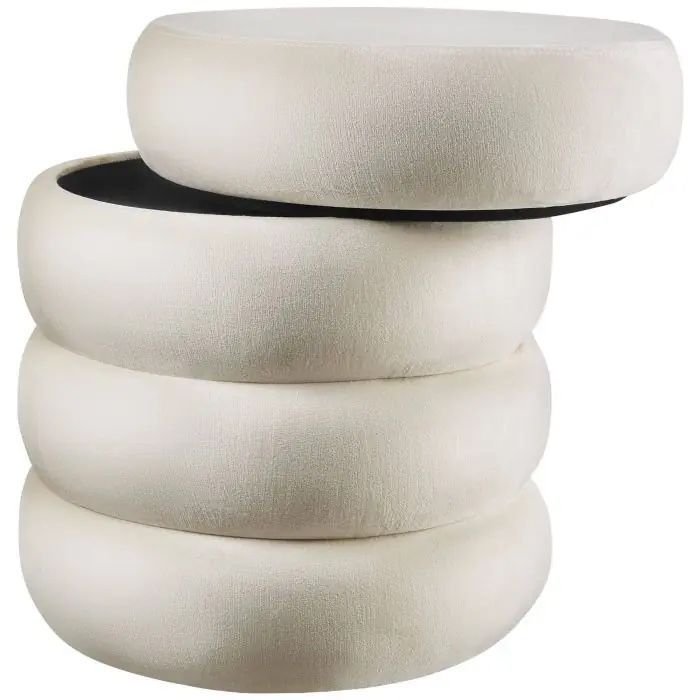 Sgabelli: Sitzhocker Samt beige mit Stauraum – Nuovo e nell'imballaggio originale da Oberegg venduto da MR-shop
