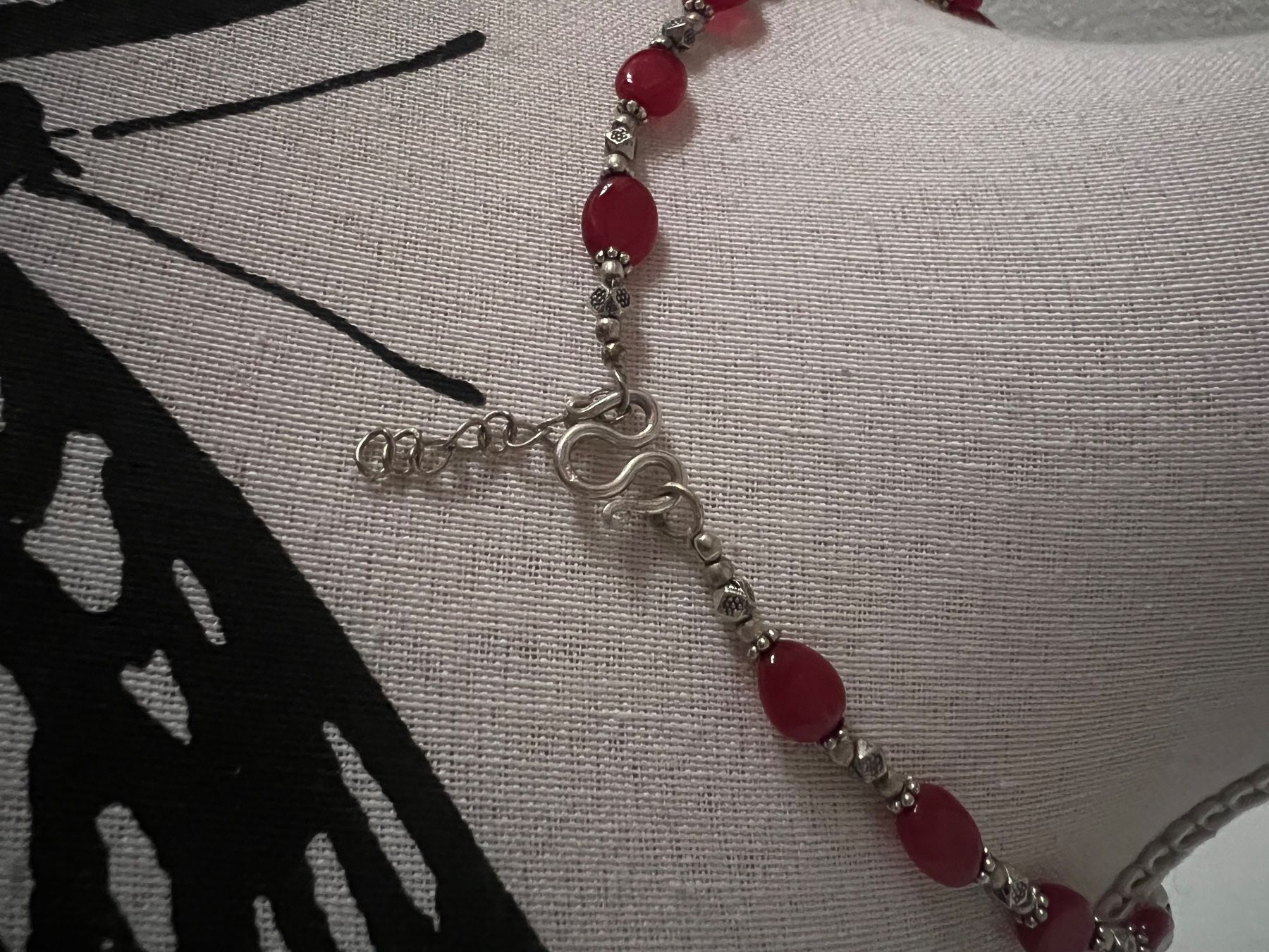 Catenine: Hübsches Kette mit Silber und Rubin – Usato da Neerach venduto da romiping 4