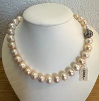 Wunderschönes Perlencollier weiss bis zart rosa