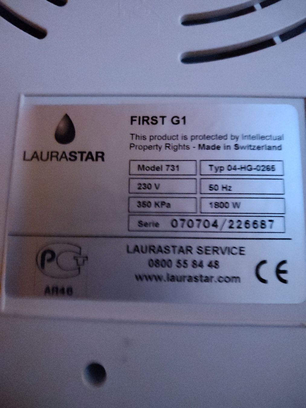 Laurastar Bügeleisen: Laurastar Bügelstation First G1 -  Model 731 – Gebraucht aus Wohlen b. Bern von mattia.marchetti 3
