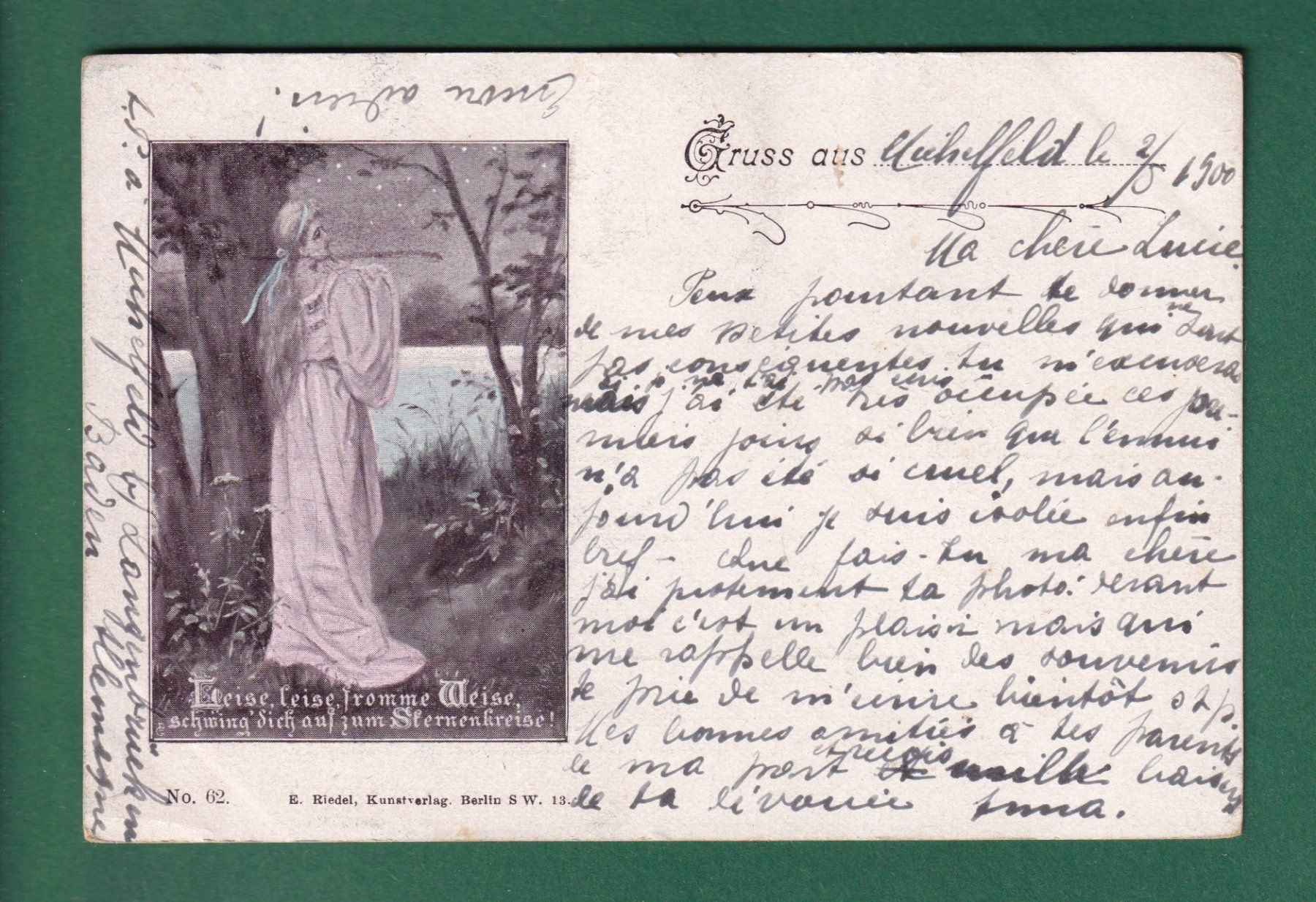 Ansichtskarten: Gruss aus MICHELFELD - 1900 – Gebraucht aus Pully von nicecards-shop