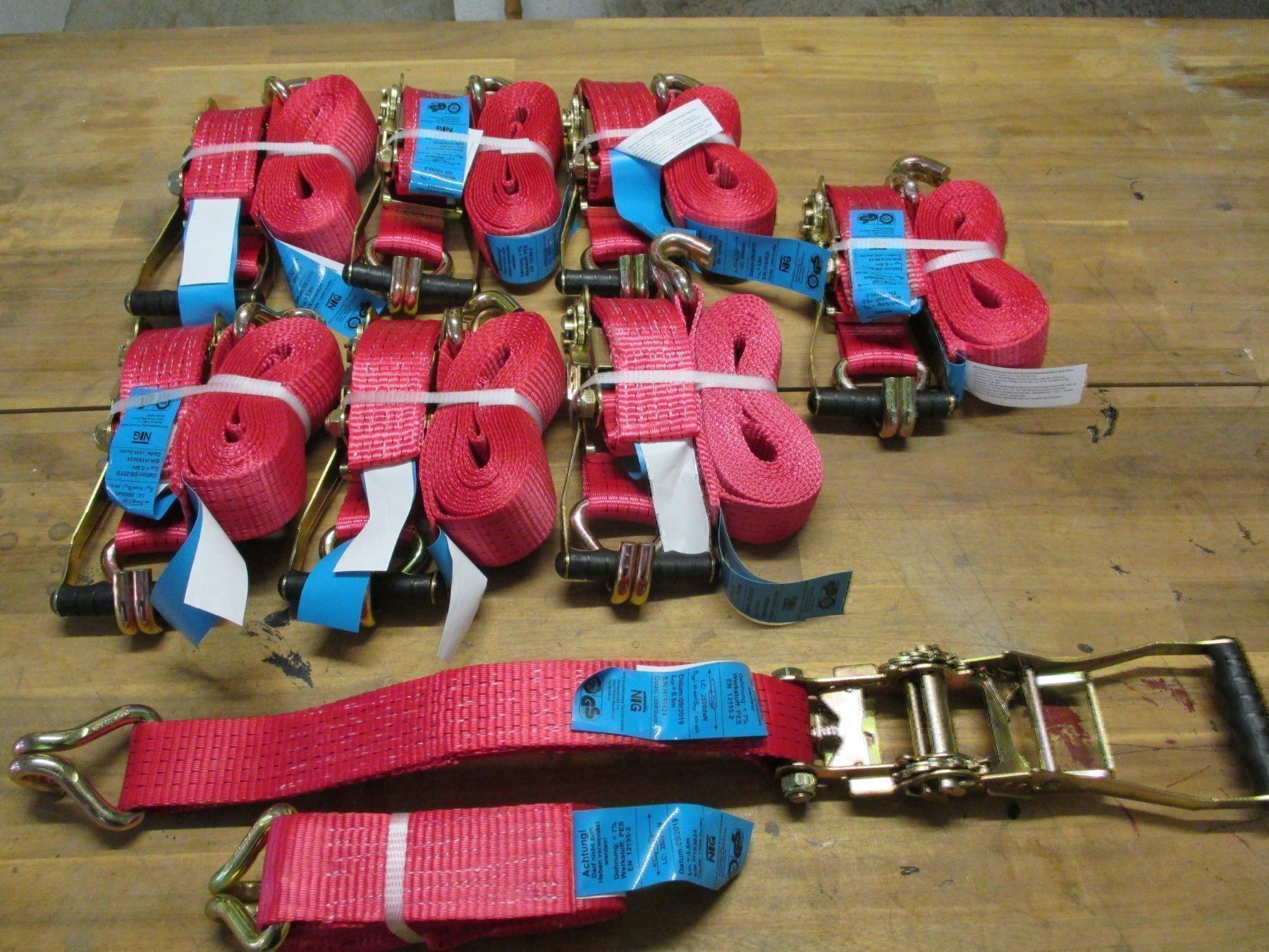 Tutti gli attrezzi: 8 Stk.  Spannset  Spanngurte  5000kg  4m – Nuovo e nell'imballaggio originale da Oberhallau venduto da Gibraltar01