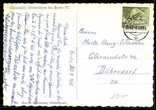 Cartes postales: Werdenberg bei Buchs, Oberstädtli, Gass – D'occasion à Berlin par bartko-reher 1
