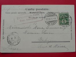 1901, RAR: BÜRGENSTOCK-BAHN: KEHRSIETEN - Karte mit 65B.