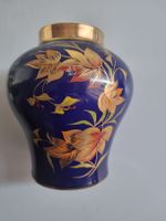 Kobaltblaue Vase, Royal Bavaria KPM, Handarbeit, Goldrand
