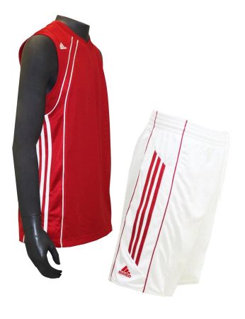 Adidas Herren Basketball Top + Shorts Kurze Hose rot/Gr.4XL
