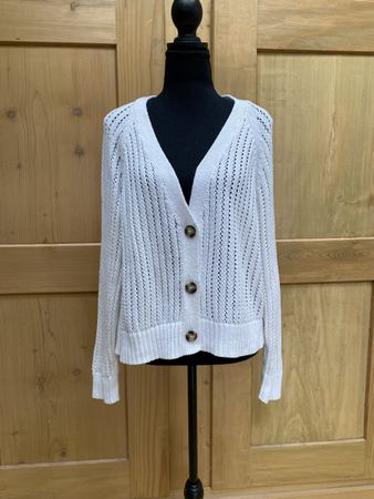 Sommerlicher Strick-Cardigan von Esprit, weiss, Gr. M
