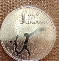 Silber 20 Franken Gedenkmünze Lago di Lugano unbeschädigt