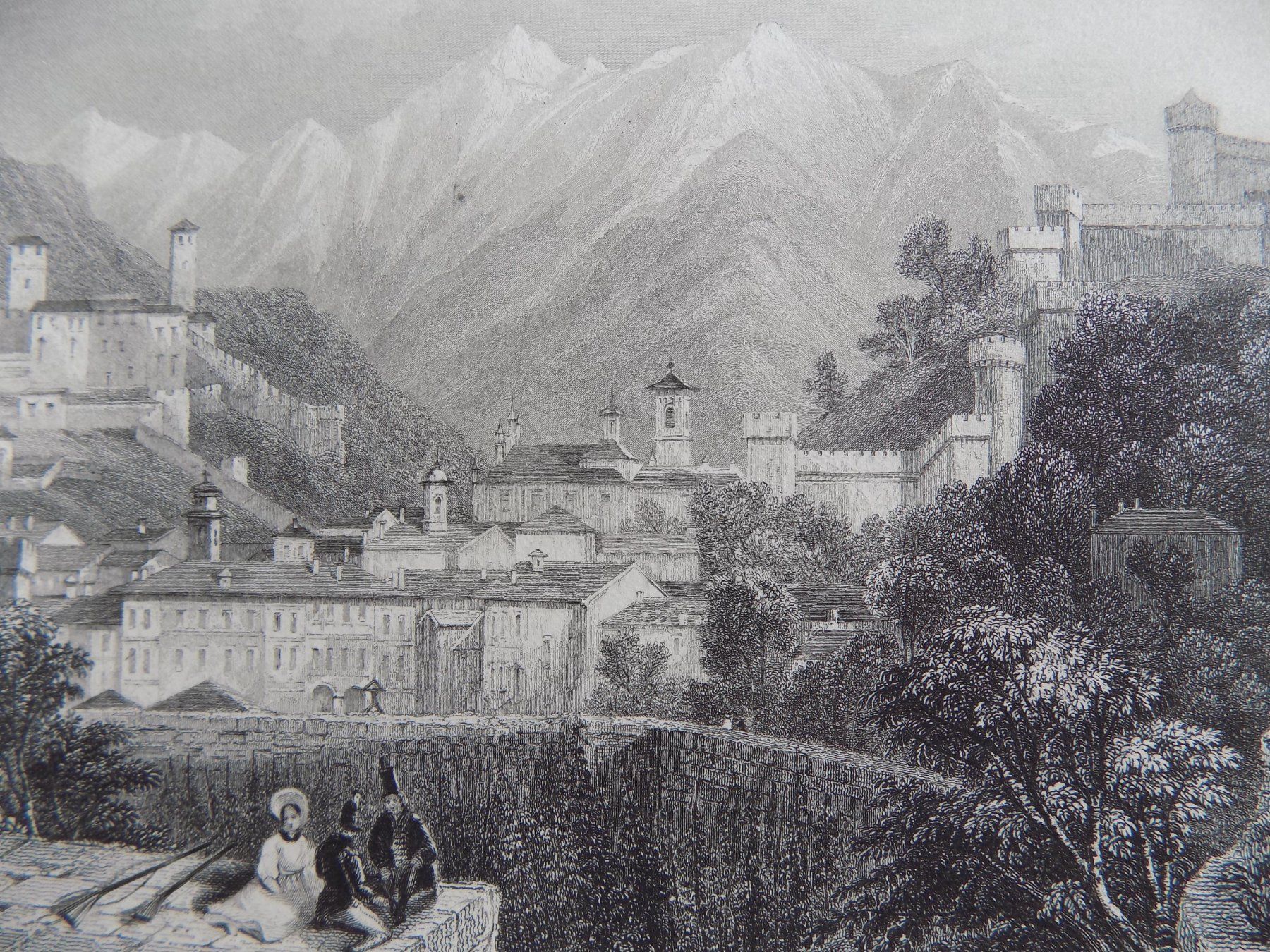 Incisioni: Bellinzona von Bartlett – Usato da Risch venduto da Rischli15 7