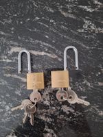 2 Vorhängeschlösser Stanley mit Schlüsseln gebraucht 30 mm