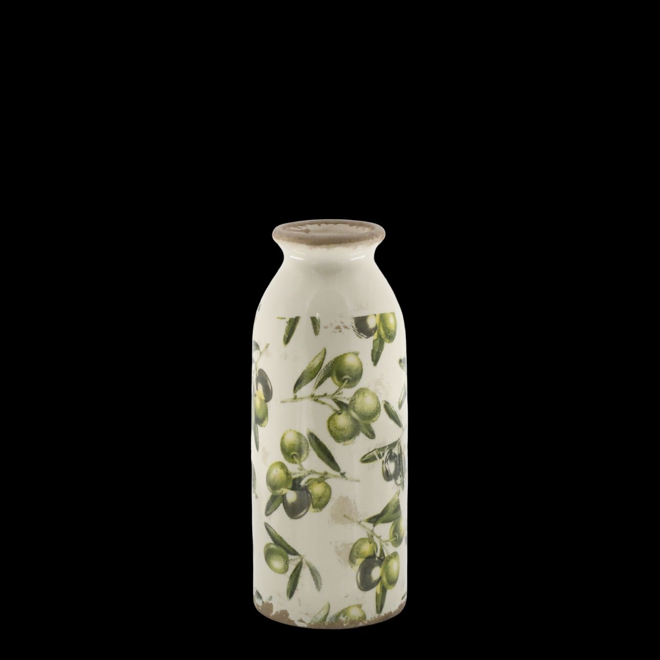 Vasi & Recipienti: Blumenvase, Höhe 20 cm mit Olivenmuster – Nuovo e nell'imballaggio originale da Innertkirchen venduto da Glatthard-Interior 1
