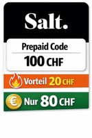 Salt Prepaid 100 CHF  nur 80 CHF (20 CHF Vorteil)