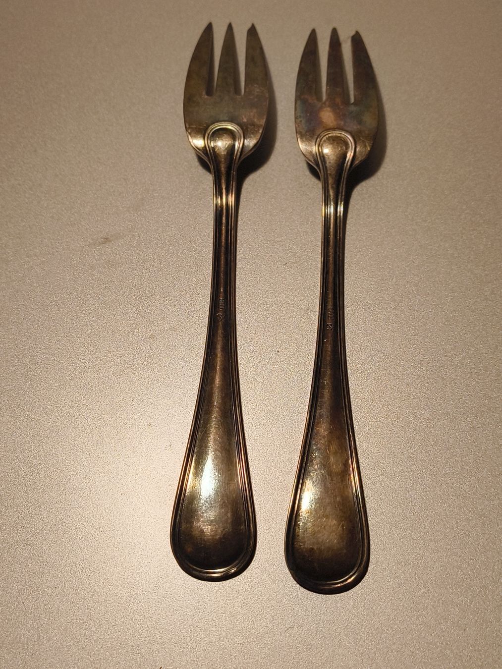 Jezler Forchette: 2 Jezler Dessertgabeln 800 Silber – Usato da stettlen venduto da VintageBern_ch 1