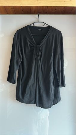 Opera Damen Bluse schwarz Langarm Grösse 38
